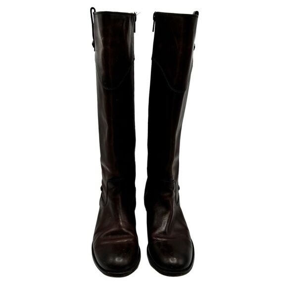 Frye Melissa Button Riding Boots Brown Leather Tall Equestrian Style Size 7 - Picture 10 of 15